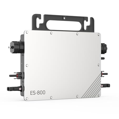 Mikro-Wechselrichter 800W, Solar Wechselrichter MPPT Mikro-Solar-Netzeinspeise, Plug and Play Home Einfache Installation WiFi Überwachung mit APP IP67 Wasserdicht