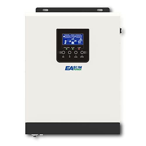 POWLAND 3KVA 2400W Hybrid Solar Wechselrichter Reiner Sinus-Wechselrichter 24V DC zu 220V 230V AC 50A PWM Solar Laderegler