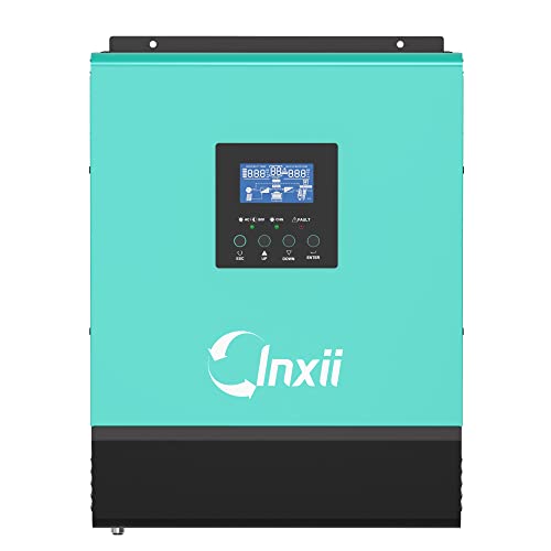 Inxii 3000w Hybrid-Wechselrichter 24V 230V mit 50A PWM-Solarregler 4 Arbeitsmodi : Solarladung, Strompriorität, Solarpriorität, Hybridladung