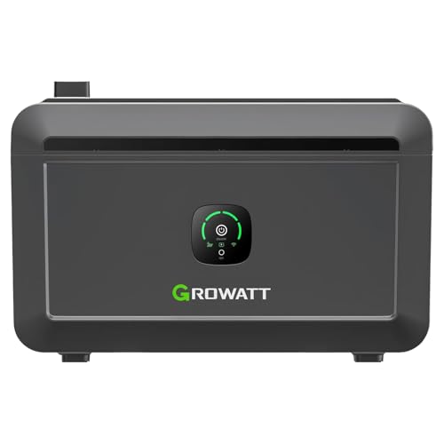 Growatt NOAH 2000 Balkon PV Speicher 2048W Akkukapazität, Kompatibel mit Balkonkraftwerke, IP66, 6.000+ Ladezyklen, 10-jährige Garantie, Plug&Play Installation in 5 Min