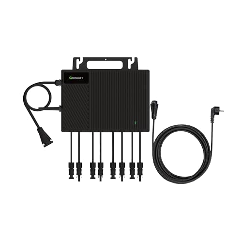 Growatt NEO 1600M-X2 Mikrowechselrichter inkl. 5m Anschlusskabel – 1600W für bis zu 4 Solarmodule – WiFi – VDE-konform – Balkonkraftwerk geeignet – Photovoltaik Inverter – PV Wechselrichter