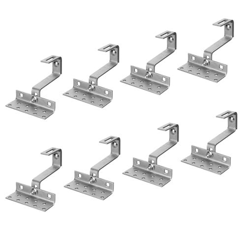Avoltik 3-fach verstellbare Dachhaken Photovoltaik Halterung 8 Stück I Dachhalterungen Solarmodule A2 aus rostfreiem Edelstahl I robuste & rostfreie Dachhalterung Balkonkraftwerk zur sicheren Montage