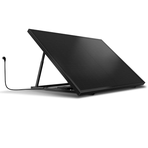 BENY Balkonkraftwerk Plug & Play, Balkonkraftwerk mit Halterung, Balkonkraftwerk 430W Komplett Steckdose-600W Wechselrichter-430W Bifaziale Solarmodule-Solar Halterung Flachdach