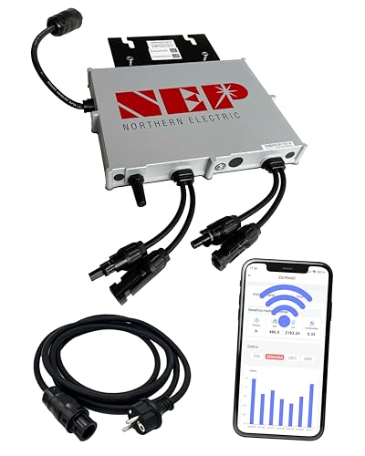 ESUNRA Create your Energy - Mikrowechselrichter von NEP BDM800VA - Plug and play - MPPT-Wirkungsgrad 99.5% - 5m Netzkabel - App zur Überwachung der Erzeugung in Echtzeit