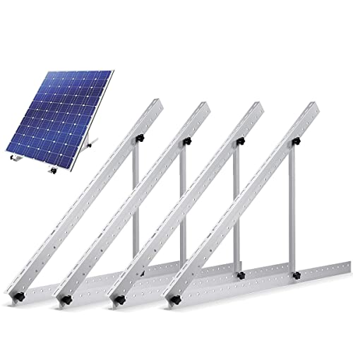 2 Paar Solarpanel Halterung 45 zoll, Universal Solarmodul Halterung Flachdach für Solarpanel 100W-600W mit eintsellbarem Neigungswinkel,Solarpanel Befestigung, eigbare Halterungen 1140MM