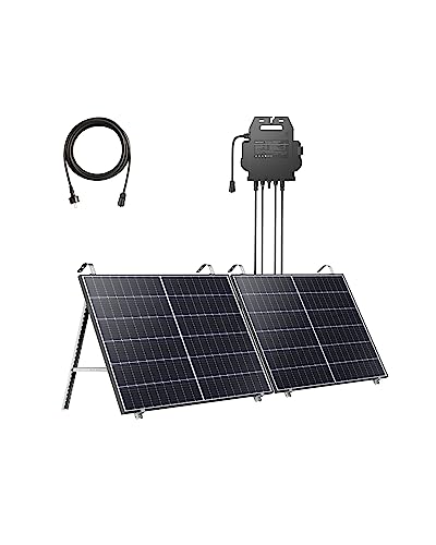 Anker SOLIX RS40 Balkonkraftwerk, Kostenloses OTA-Update 800W-Mikro-Wechselrichter, begrenzt auf 600W, Set für Neigungsmontage, 830Wp Photovoltaik Solarpanel (2X 415W), 23% Effizienz, mit WLAN