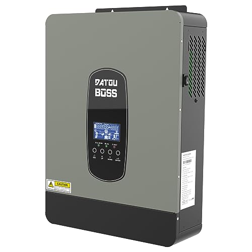 DATOUBOSS 3000W Reiner Sinus Hybrid Wechselrichter 24V DC auf 230V AC mit 80A MPPT Solarladeregler für Blei-Säure- und Lithium-Batterien