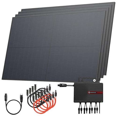Solarway® 1760W Balkonkraftwerk 1600W komplett Steckdose - neuester 1600 Watt Wechselrichter - Solaranlage Komplettset - 440W Solarmodule & Deye & Zubehör