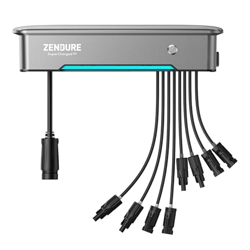 Zendure SolarFlow Balkonkraftwerk, Hyper 2000 Eingebaute Mikrowechselrichter, 1200W Ausgang, TOU, 1800W Solar Eingang, Bidirektionales 1200W AC-Laden, Kompatibel mit AB Akkus