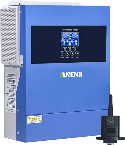 4200W Hybrid Wechselrichter 24V DC/230V AC Reiner Sinus Solarwechselrichter 100A MPPT + Netzeinspeisung,Max PV-Eingangsspannung 500V + 4 Lademodi für 24V Lithium Batterien Wohnmobile/Hausnotstrom