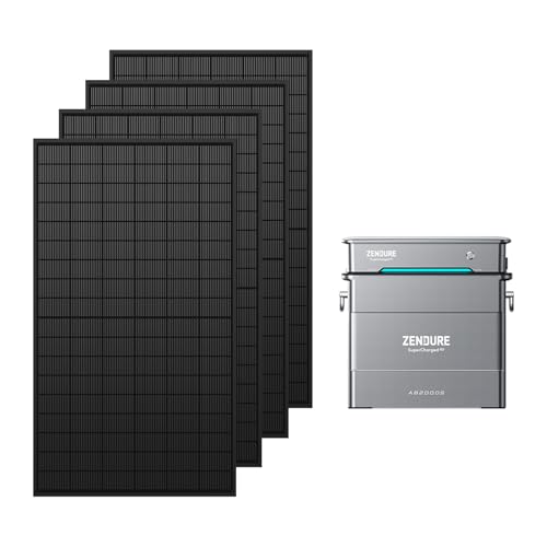Zendure SolarFlow Balkonkraftwerk mit Speicher, Hyper 2000 mit 1800W Solar Eingang, 1200W AC-Laden, 1200W Ausgang, Eingebaute Mikrowechselrichter, TOU, AB2000X 1920Wh, 2236W bifacial Solarpanel