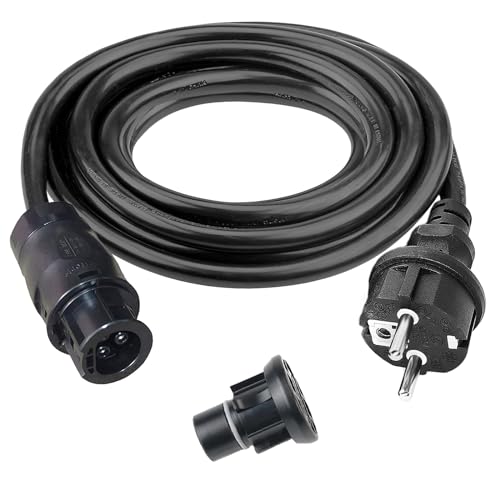 Betteri BC01 AC Kabel 3M, Balkonkraftwerk Anschlusskabel Betteri BC01 Buchse zu Schuko Stecker mit Endkappe zum Anschluss von Mikrowechselrichtern Envertech, TSUN, NEP, Hoymiles (HM), Alter Stil DEYE
