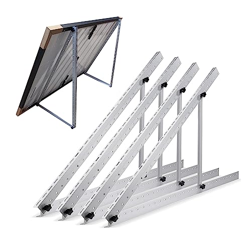 TEOV Befestigung Solarpanel Halterung1180mm, Solarmodul Halterung für Balkonkraftwerk Flachdach Ziegeldach, Photovoltaik Modul Halterung Für 400 W bis 600w, Solarpanel Halterung 2 Paar