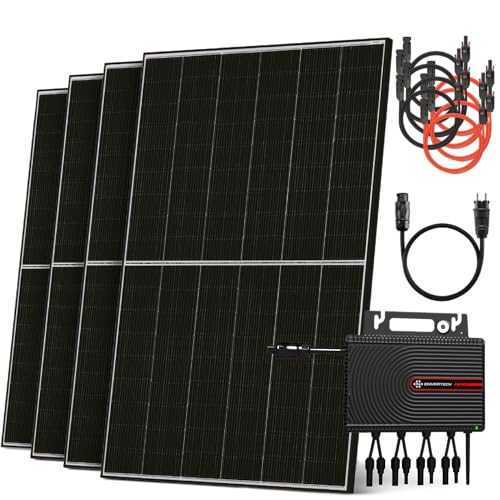 Solarway® 1760W Balkonkraftwerk 1600W komplett Steckdose - neuester 1600 Watt Wechselrichter - Solaranlage Komplettset - 440W Solarmodule & Deye & Zubehör
