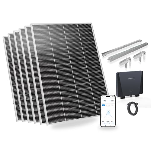 SUNSHARE Ray Lite 1200W Balkonkraftwerk mit Halterung – Leichtes, vormontiertes Komplettset mit 800W Mikro-Wechselrichter & Solarpanel – Geeignet für verschiedene Balkone – Plug & Play