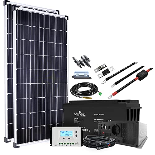Offgridtec® Autark XL-Master 300W Solar - 1500W AC Leistung 154Ah AGM Akku