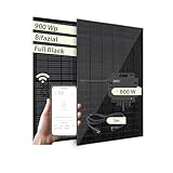 VALE Balkonkraftwerk Bifazial 900 Wp Full Black - Growatt Neo 800M-X Wechselrichter - Solarpanel Set - 5m AC-Kabel - inkl. App-Steuerung