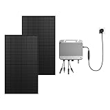 Zendure 800W Balkonkraftwerk - Balkonkraftwerk 800W komplett Steckdose - neuester SolarFlow 800 800W Mikro Wechselrichter - Solaranlage Komplettset - 430W x2 bifaziale Solarmodule inkl. Zubehör