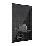 VALE Balkonkraftwerk Bifazial 450 Wp Full Black - Marstek-M2-800 Wechselrichter - Solaranlage - Hochwertiges Solarpanel Set - 5m AC-Kabel