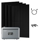 Powerness® Balkonkraftwerk mit Speicher 2048Wh, Growatt NEXA 2000 All-in-one Speicher, JaSolar 2000W( 600W) Full Black Bifaziale Solarmodule