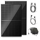 Solakon&reg; 1000W Balkonkraftwerk - Balkonkraftwerk 800W komplett Steckdose - neuester 800 Watt Wechselrichter - Solaranlage Komplettset - 500W bifaziale Solarmodule inkl. Zubeh&ouml;r - 3m Kabel