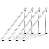 Balkonkraftwerk Halterung aus Aluminium f&uuml;r 100W-600W Solarmodule, 118 cm, 4 St&uuml;ck, Einstellbarer Neigungswinkel von 0&deg; bis 90&deg; solarpanel halterung pv flachdach pv modul dachhalterungen solarmodule