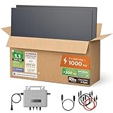 Solarway&reg; 1000Wp / 800W Balkonkraftwerk komplett Steckdose - neuester EcoFlow Stream 800 Watt Wechselrichter - Solaranlage Komplettset - 500W bifaziale Black Solarmodule & EcoFlow & Zubeh&ouml;r