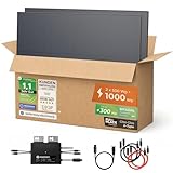 Solarway&reg; 1000W Balkonkraftwerk 800W komplett Steckdose - neuester 800 Watt Wechselrichter - Solaranlage Komplettset - 500W bifaziale Solarmodule & Envertech & Zubeh&ouml;r