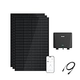 SUNSHARE 600W Balkonkraftwerk Basic Kit Balkonkraftwerk 800W komplett Steckdose neuester 800 Watt Wechselrichter Solaranlage Komplettset PV Solaranlage 3x 200W Solarmodule 5m Kabel WIFI