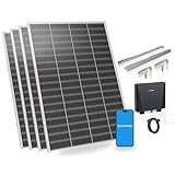 SUNSHARE Ray Lite Balkonkraftwerk 800W mit Halterung &ndash; Leichtes, vormontiertes Komplettset mit 800W Mikro-Wechselrichter & Solarpanel &ndash; Geeignet f&uuml;r verschiedene Balkone &ndash; Plug & Play
