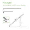 TEOV Solarpanel Halterung 1140MM, 4 Stück 45'' flachdach für 2 Solarmodul, Halterungen Balkonkraftwerk. Aufständerung Montage zur Wohnmobil- Dach- Befestigung, Wandhalterung Support 100-1200w – Bild 3