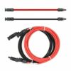 Verlängerungskabel beidseitig Solarstecker Solarkabel rot / schwarz 6mm² inkl. montierter Solar-Stecker 1- 50m (2 x 1m)