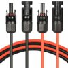 Verlängerungskabel beidseitig Solarstecker Solarkabel rot / schwarz 6mm² inkl. montierter Solar-Stecker 1- 50m (2 x 1m) – Bild 2