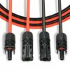 Verlängerungskabel beidseitig Solarstecker Solarkabel rot / schwarz 6mm² inkl. montierter Solar-Stecker 1- 50m (2 x 1m) – Bild 3