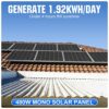ECO-WORTHY 2 kW·h Solarsystem 480W 12V mit Wechselrichter und Batterie Netzunabhängig für Wohnmobil: 4 Stücke 120W Solarmodul + 60A Laderegler + 1 Stücke 100Ah Lithiumbatterie + 1100W Wechselrichter – Bild 2