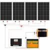 ECO-WORTHY 2 kW·h Solarsystem 480W 12V mit Wechselrichter und Batterie Netzunabhängig für Wohnmobil: 4 Stücke 120W Solarmodul + 60A Laderegler + 1 Stücke 100Ah Lithiumbatterie + 1100W Wechselrichter – Bild 7