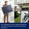 Multi Kon Trade 810W/800W Balkonkraftwerk 800W Komplett - 2x 405W Solarmodul + Wechselrichter 800W drosselbar - Photovoltaik Komplettanlage Balkon Solaranlage Komplettset - WLAN Solar PV Anlage – Bild 8