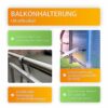 Balkonkraftwerk 800W Komplettset Steckdose, VDE zertifiziert, Flachdach-Halterung, 2 PV-Module 405 Watt, 800W AP Wechselrichter upgradebar 800 Watt (Flachdach Halterung - 5m Anschlusskabel)… – Bild 2