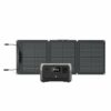 EF ECOFLOW Tragbare Powerstation RIVER 2 mit 60W faltbare solar panel, 256 Wh Solargenerator mit LiFeP04, Schnellladung in 1 Stunde, bis zu 600 W Leistung, Balkonkraft für Notstrom/Camping/Wohnmobile