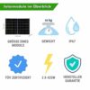 GreenSurfer Balkonkraftwerk 2x425W bifaziale Glas-Glas-Solarmodule - 800W Hoymiles Wechselrichter - mit Flachdachhalterung - Mini PV Anlage Komplettset für die Steckdose (inkl. 10m Schukosteckerkabel) – Bild 3
