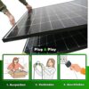 GreenSurfer Balkonkraftwerk 2x425W bifaziale Glas-Glas-Solarmodule - 800W Hoymiles Wechselrichter - mit Flachdachhalterung - Mini PV Anlage Komplettset für die Steckdose (inkl. 10m Schukosteckerkabel) – Bild 4