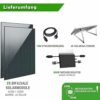 GreenSurfer Balkonkraftwerk 2x425W bifaziale Glas-Glas-Solarmodule - 800W Hoymiles Wechselrichter - mit Flachdachhalterung - Mini PV Anlage Komplettset für die Steckdose (inkl. 10m Schukosteckerkabel) – Bild 5