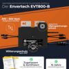 Solarway Balkonkraftwerk 800W Komplett Steckdose, 600W/800W Ausgang ist einstellbar, 2 x 400W JaSolar-Module, 1 x Deye Wechselrichter mit APP&WiFi Zubehör, Plug&Play – Bild 7