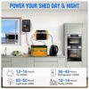 ECO-WORTHY 2.72kW·h Solarsystem, 680W 12V Solaranlage Komplettset für Wohnmobil: 4 Stücke 170W Solarmodul 40A MPPT Laderegler 2 Stücke 100Ah Lithiumbatterie 2000W Wechselrichter – Bild 2