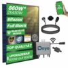 EPP.Solar Balkonkraftwerk komplettset 860W/1000W/1720W/2000W mit Hoymiles/DEYE Wechselrichter| 600W/800W | Mit und Ohne Anker Speicher (860W DEYE 800, Ohne Speicher)