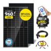 ALLDREI Balkonkraftwerk 960W/800W mit 2x480W Bifazialer Solarmodule, balkonkraftwerk 800W komplett steckdose, Wechselrichter upgradebar 600W auf 800W inkl. integrierter WLAN&BT, 0% MwSt. 10M kabel