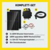 ALLDREI Balkonkraftwerk 960W/800W mit 2x480W Bifazialer Solarmodule, balkonkraftwerk 800W komplett steckdose, Wechselrichter upgradebar 600W auf 800W inkl. integrierter WLAN&BT, 0% MwSt. 10M kabel – Bild 6