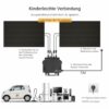 Powerness® 810Wp Balkonkraftwerk 800W Komplett Steckdose, 405Wpx2 Full Black Solarmodule, Growatt 800W Wechselrichter mit 5m Kabel und 2x2m MC4 Solarkabel Solaranlage Komplettset – Bild 7