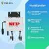 NuaSol Balkonkraftwerk 830W Solarmodul (2x415W) | 800W Wechselrichter | All Black Photovoltaik Solaranlage Steckfertig WIFI Smart | Plug & Play | inkl. Balkongeländehalterung eckig – Bild 5