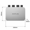 SUNNIVA® Balkonkraftwerk BIFAZIALE 860W/800W Solaranlage, 800W Ecoflow PowerStream Micro Wechselrichter mit Wifi & Bluetooth, upgradebar & drosselbar, 2x 430W Solarmodule (860W), 5m Kabel, BIFACIAL – Bild 4